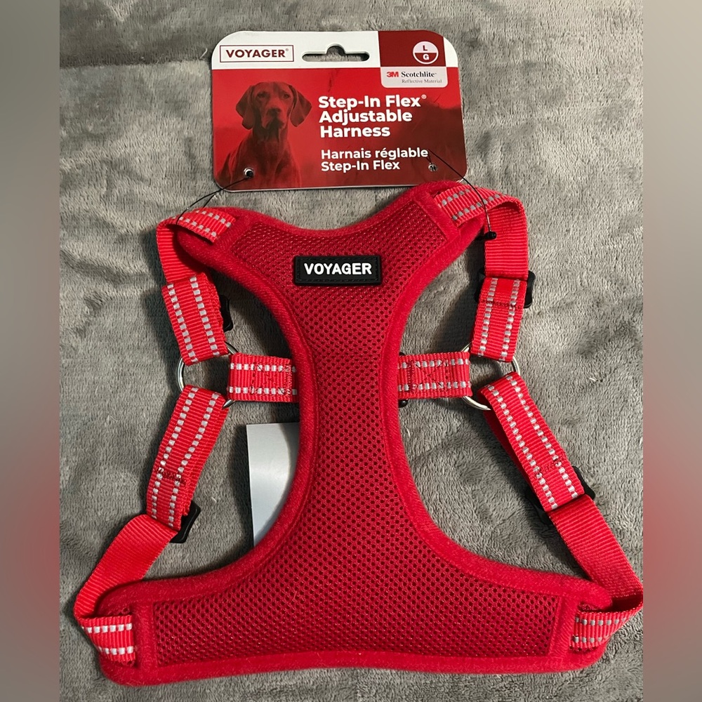 Best Pet Supplies Voyager! A Red Step-In Flex Adjustable Harness!